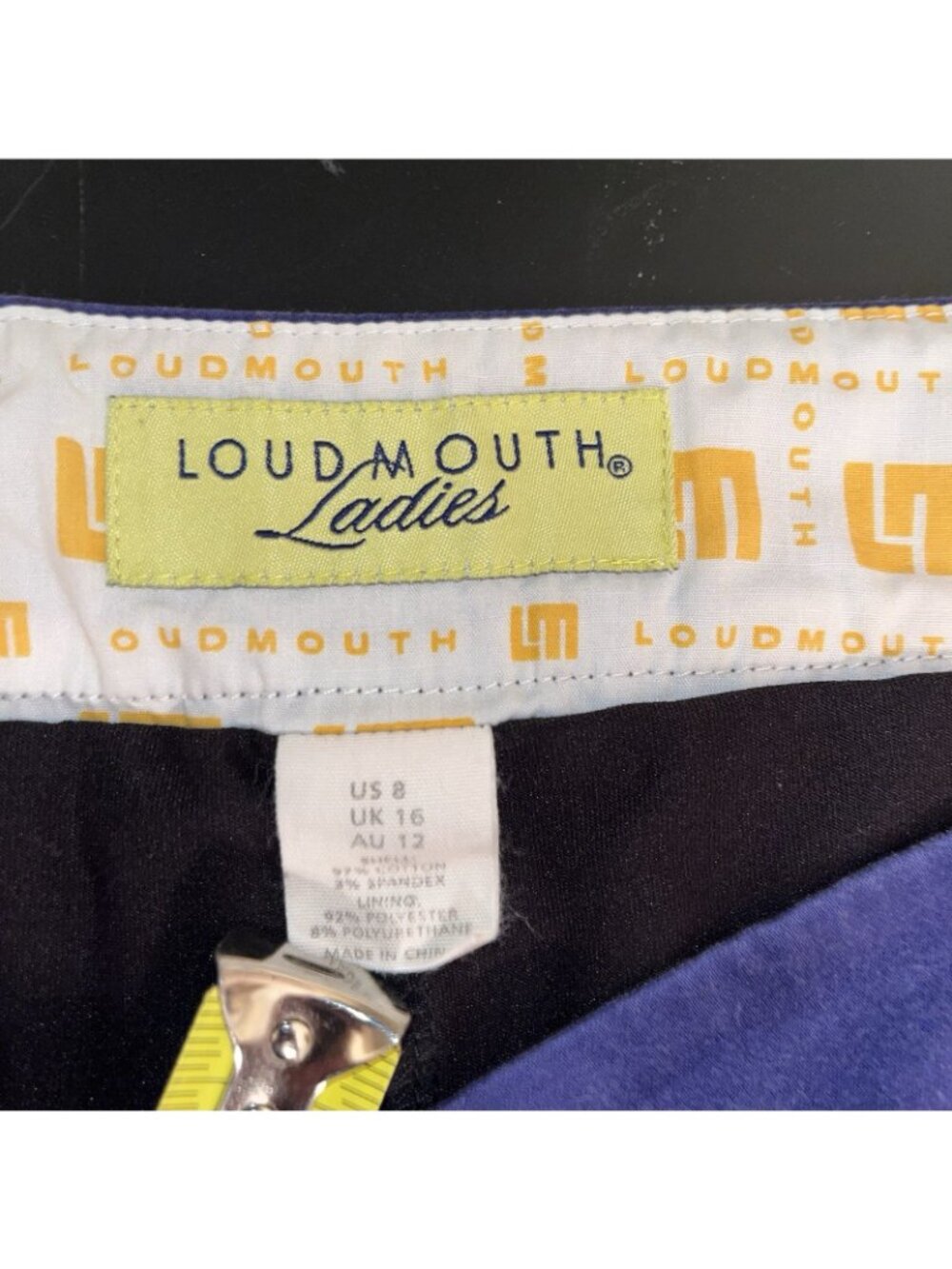 Loudmouth Ladies Golf SpongeBob SquarePants and Patrick Floral Skort Navy Size 8 - Picture 7 of 12